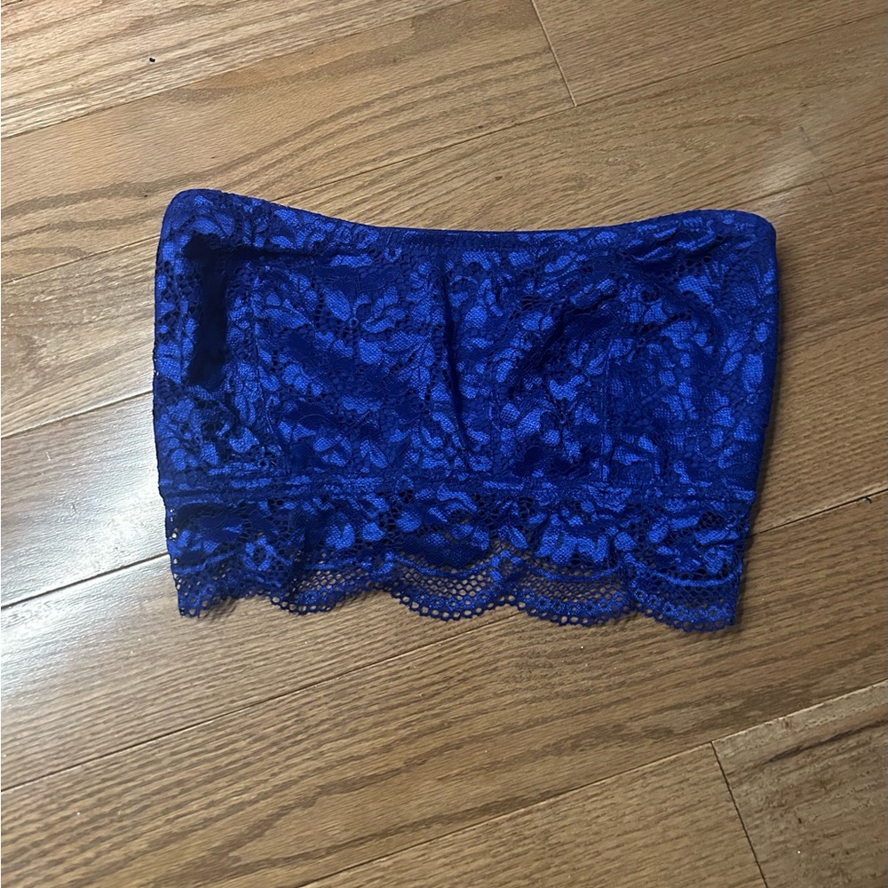 LA SENZA Blue Lace Bandeau Top